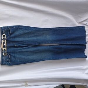 Paige Laurel Canyon 8" Low Rise Boot Cut Denim Jeans Size 30, 34" Inseam